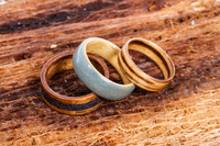 Wooden Rings photographed for website.