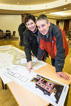 Inspecting the plans!