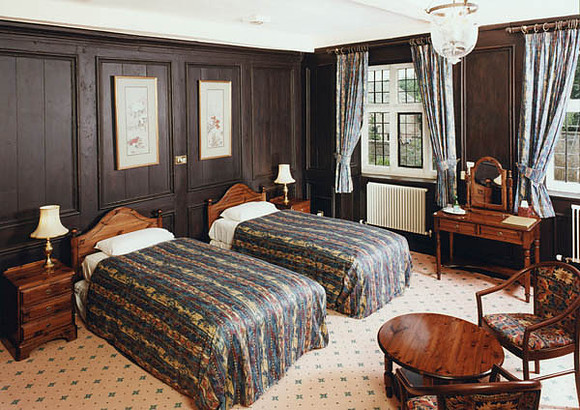 Hotel bedroom photograph.