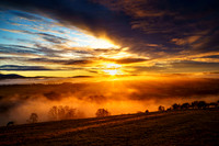 Misty sunset, Slate Fell.